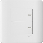 Schneider Electric 施耐德電氣 E8432/2 WE ZENcelo 16AX 兩位雙控平觸開關掣 